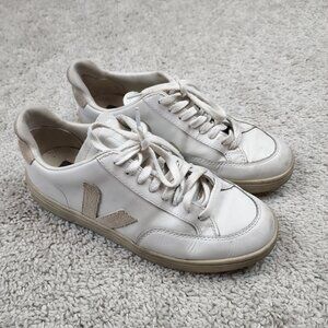 Veja T2 authentic VG modern white Faded leather court sneakers trainers 9 USA